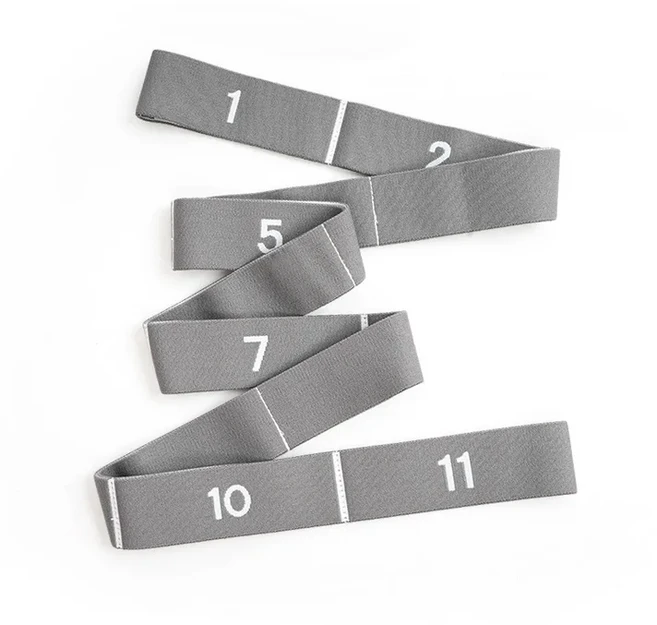 쿠쿠스토어 멀티 스테이지 요가 스트레치 밴드 라틴 댄스 올바른 자세 11 그리드 탄성 디지털 포즈, 03 Gery 130cm