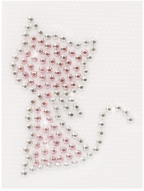 아클라 핫픽스 모티브 디자인 의류부자재 스톤 큐빅 크리스탈_, 05. 핑크캣, 1개