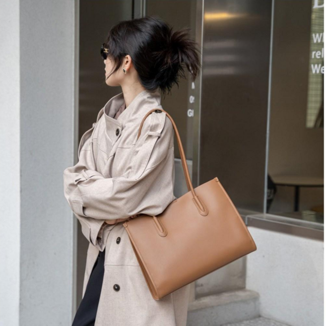 Mimi Market 여성 소가죽 숄더백 직장인 가방