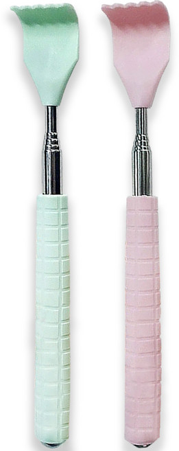 마카롱 효자손 접이식 휴대용 길이조절 등긁개, 민트+핑크, 1세트