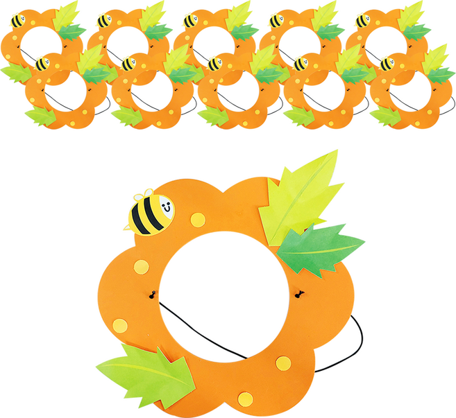 허니폼폼 EVA 꽃 얼굴가면 봄만들기 10개, 1세트