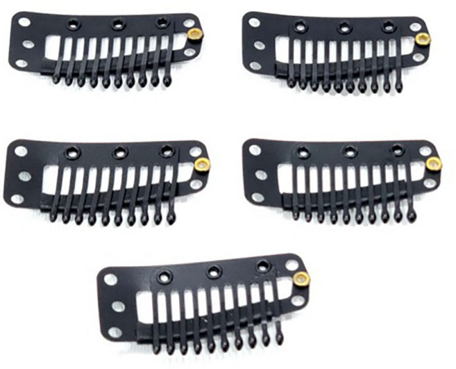 부분가발용 가발클립 똑딱이핀 9발클립 10발클립 (10개 1세트), 1개, 1.9발클립(10개1세트)