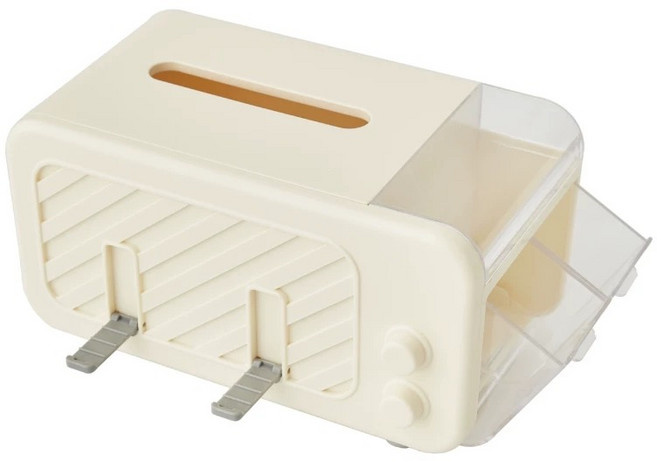 다용도 수납 티슈 케이스 겸 소품 보관함, 1개