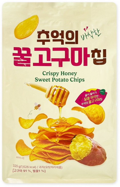 추억의 꿀 고구마 칩, 10개, 320g