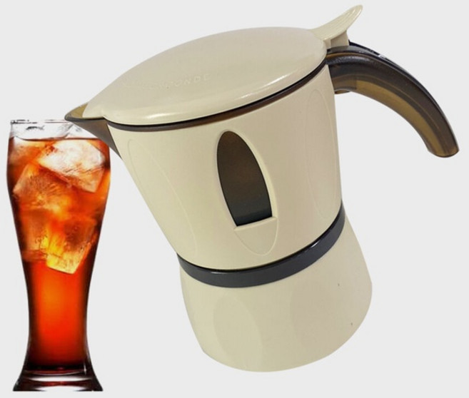 킴보마미 모카포트 커피메이커 전자레인지 전용, 아이보리