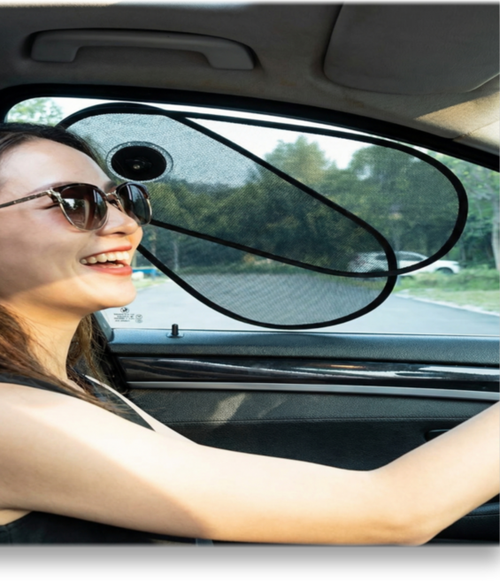 자동차 이중 햇빛 가리개 2P, 2개, 시크릿 블랙