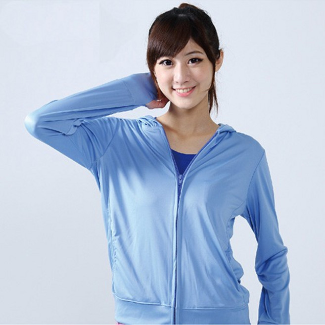 抗UV遮陽外套 水藍