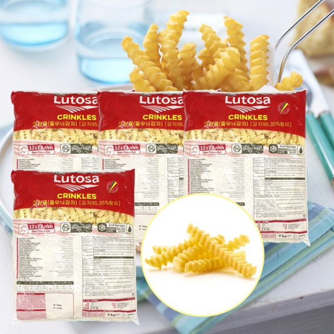 루토사 감자튀김 줄무늬감자 2kg, 4개