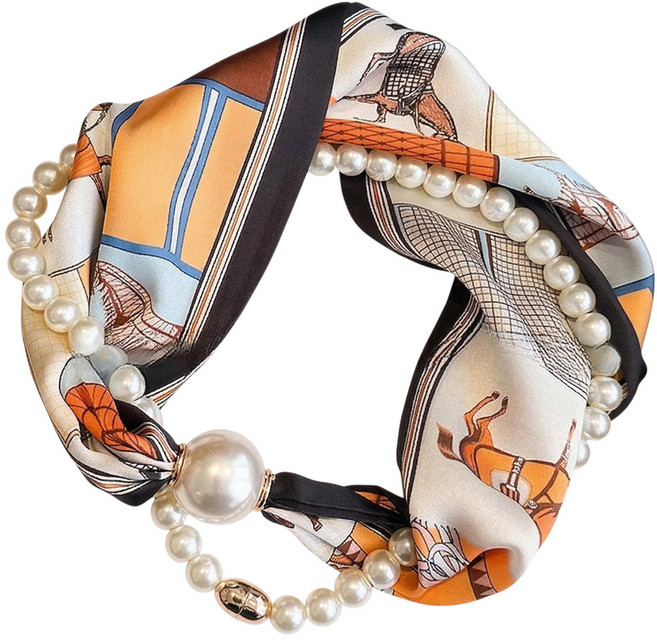 디아픽 자석 진주 스카프 투인원 쁘띠 홀스