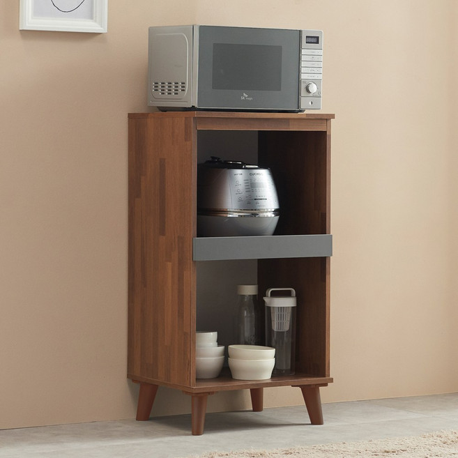 퍼니하우스 니즈 원룸 밥통 에어프라이어 정수기 수납 미니 오픈 렌지대, 멀바우그레이