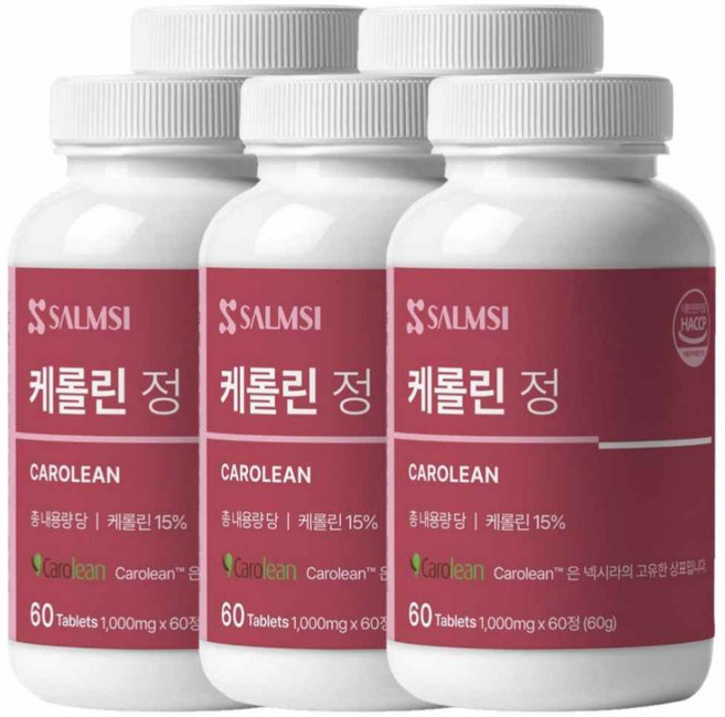 케롤린 정 식이섬유 유산균 난소화성말토덱스트린, 5개, 60정