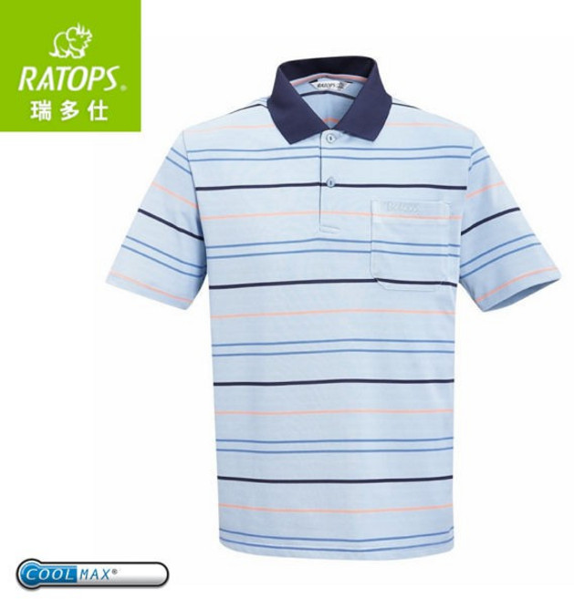 RATTOPS 瑞多仕 男 Coolmax條紋POLO短袖上衣