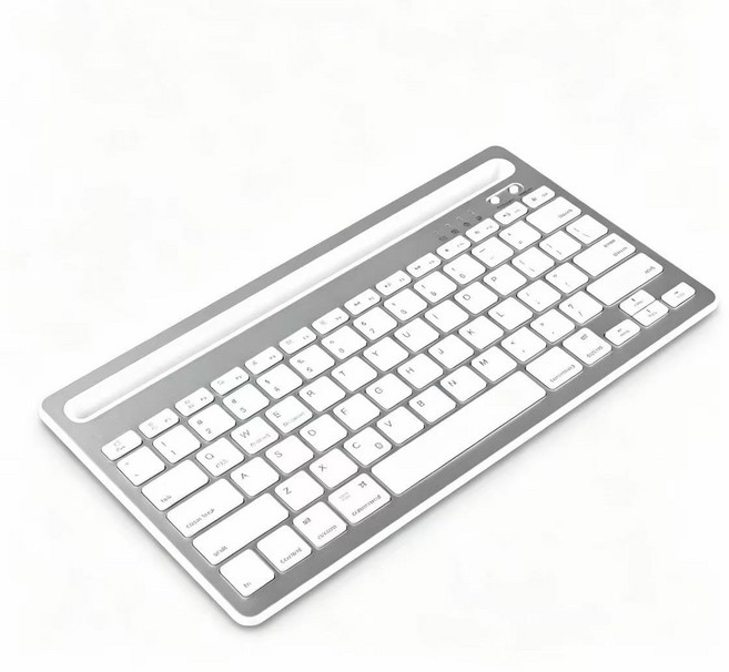 時尚簡約充電藍牙鍵盤, 銀色, KCJP, 製造商軸