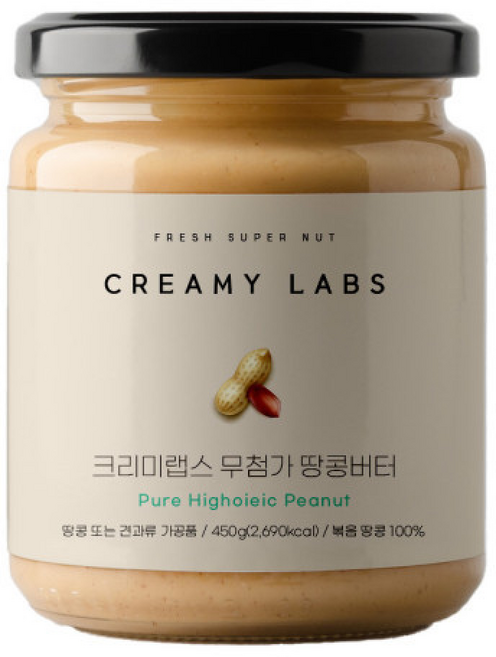 크리미랩스 무첨가 땅콩버터, 450g, 1개