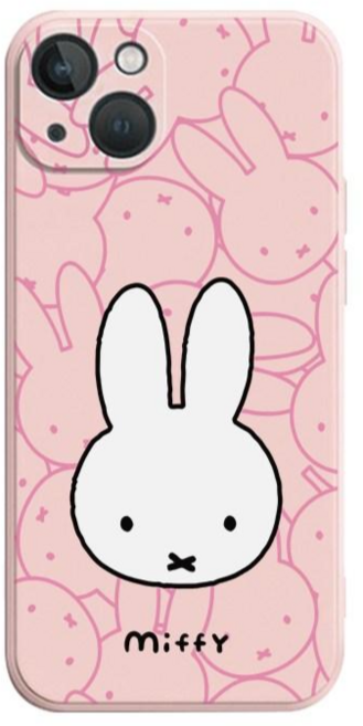 핑크 라인 미피 토끼 아이폰 갤럭시 핸드폰 케이스