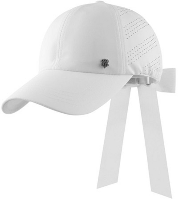 엠쿰 여성 골프 모자 리본 탈부착 우먼스 캡, 화이트, 1개