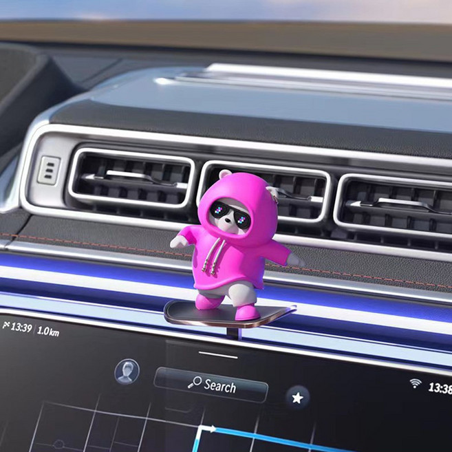 코코카템 차량용 내부 네비게이션 인테리어 소품 장식 피규어, 1개, 디스플레이형/블라썸 핑크