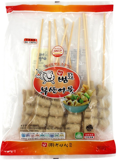 범표 부산어묵 꼬불이 꼬치어묵 꼬지어묵, 500g, 1개