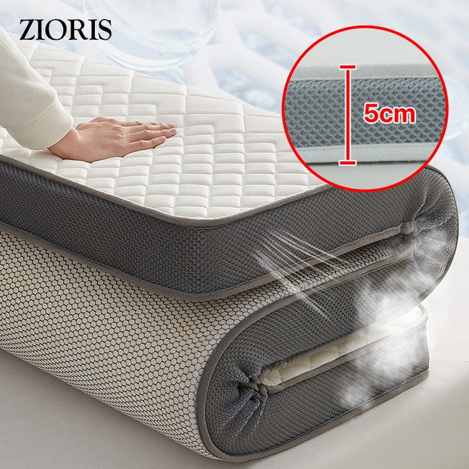 지오리스 꿀딥슬립 푹신한 접이식 바닥 및 침대용 25D 라텍스 메모리폼 매트리스