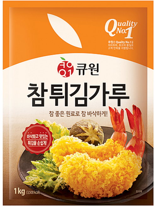 [큐원] 참튀김가루, 1kg, 10개