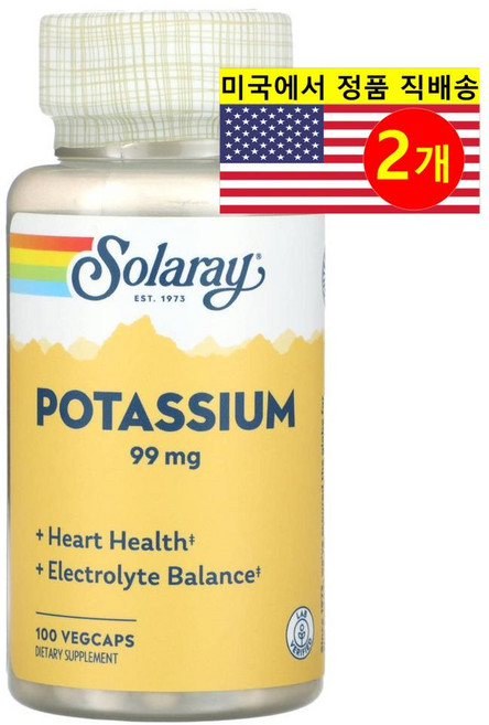 ProHealth Longevity 칼륨 99mg Potassium, 2개, 100정