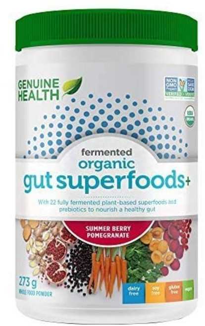 Genuine Health 장 건강을 위한 발효된 유기농 수퍼푸드 써머베리 273g, 1개