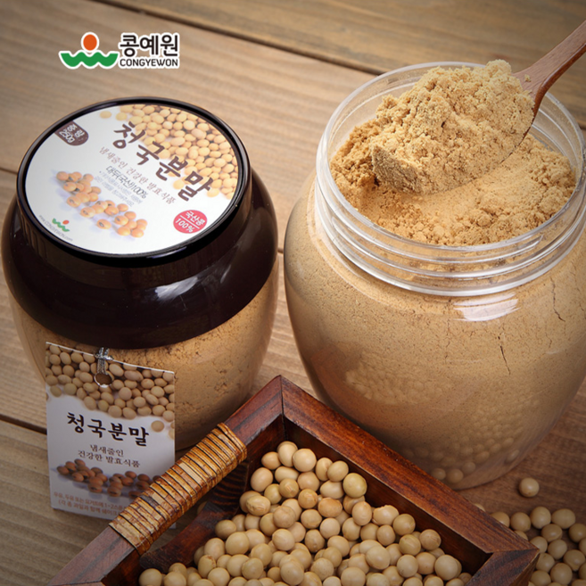 시골마을 청국장분말 냄새없는 국산100% 효능 발효식품 효소 청국장가루, 500g, 3개