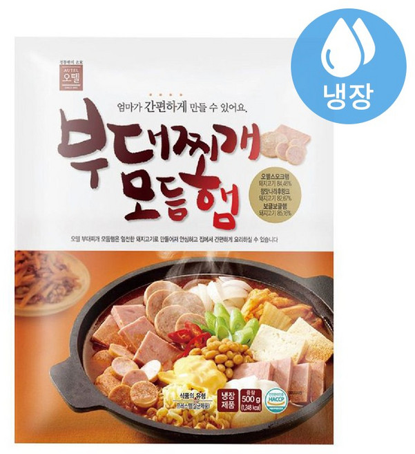 오뗄 부대찌개 모듬햄, 2개, 500g