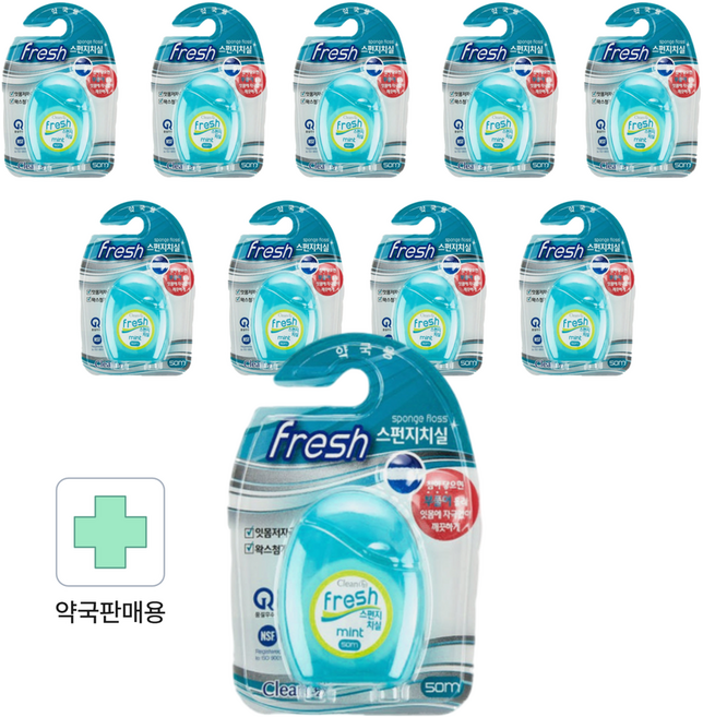 클린32 스펀지치실 민트향, 1세트, 10개입