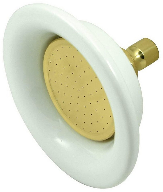 Kingston Brass P60PB 디자이너 트림스케이프 빅토리안 해바라기 샤워헤드 광택 황동 15.9 x 10.2cm(6.25 6.25 4인치)