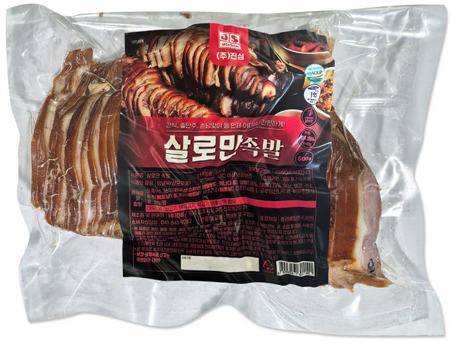살로만 슬라이스 순살 족발 500g(보쌈 돼지 고기 편육), 500g, 1개