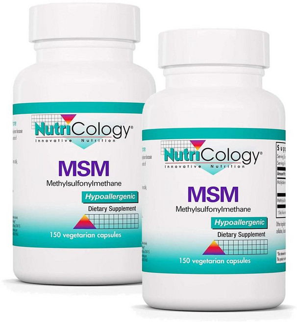뉴트리콜로지 MSM 500mg 식이유황 Nutricology, 2개, 150정