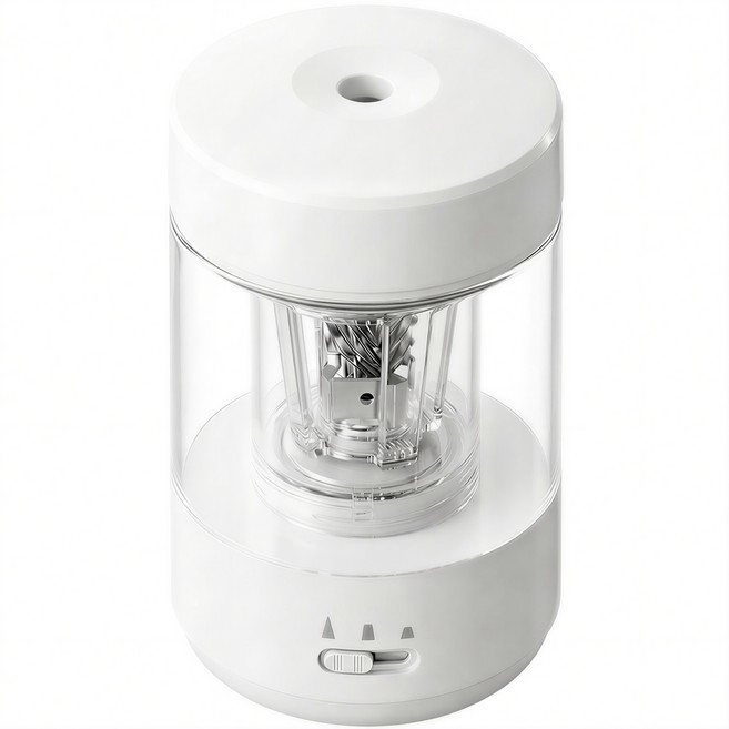 파페피 자동 연필깎이 미용연필 색연필 호환 심두께조절, 화이트, 1개