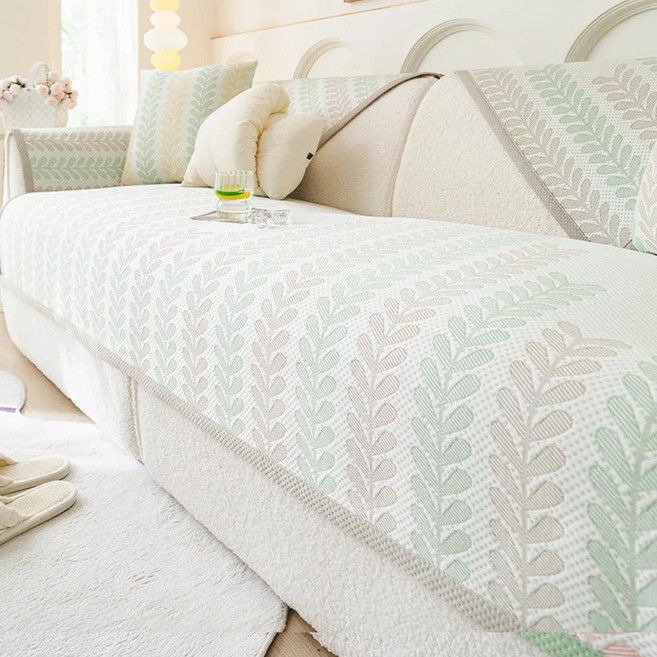 여름 얼음 실크 소파 담요 거실 통기성 커버 수건 가구 수호자, 14 O 110x160cm 1pc, 1개, 색상: 3. 4 / 사양: E. 110x160cm