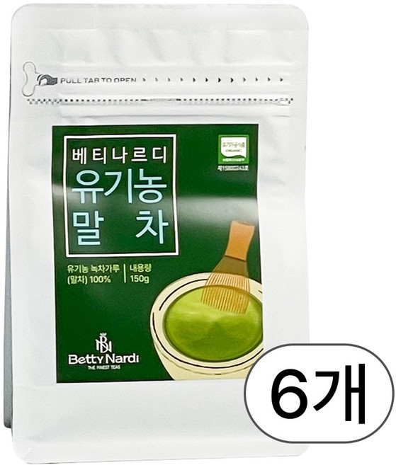 베티나르디 유기농 말차가루 150g, 6개, 1개입