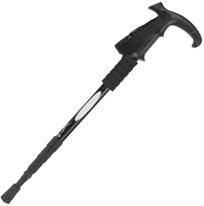 PYHO초경량 등산스틱 4단 트레킹 스틱 4단 신축DSZ030, 블랙