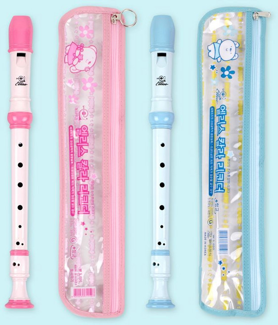 국내생산 엘리스 소프라도 칼라 리코더 핑크 블루, 1개