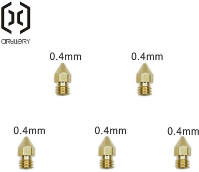 1.75 필라멘트용 포병 3D 프린터 호넷 5개 MK8 노즐, 01 5PCS 0.6mm
