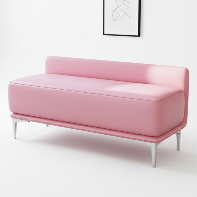 피피포피 카론 대기의자 병원 약국 대기실 로비 소파 2인용, 1개, 핑크