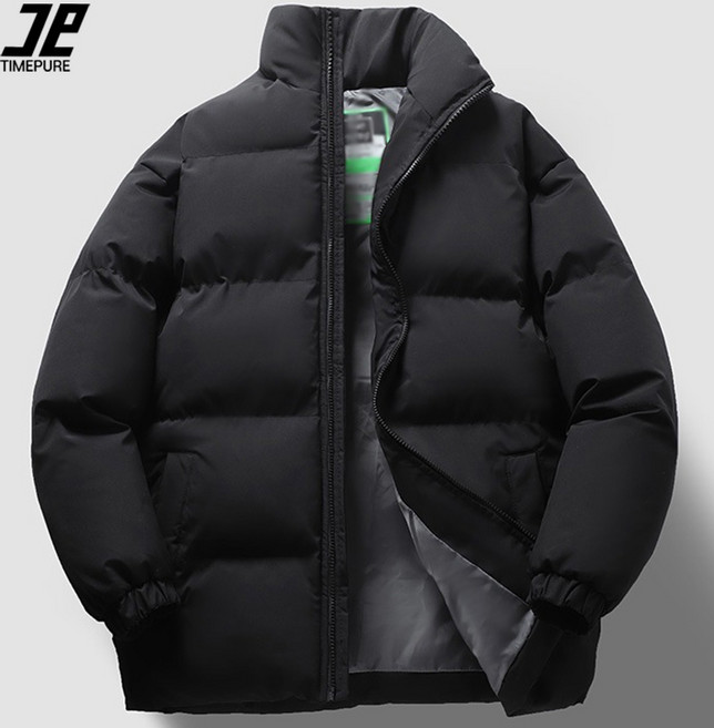 타임퓨어 남녀공용 프리미엄 웰론 패딩자켓 캐주얼 심플 숏 패딩 점퍼 겨울 보온 방풍 패딩 루즈핏 커플 패딩룩