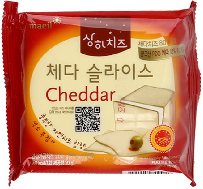 체다슬라이스10매/매일-10개