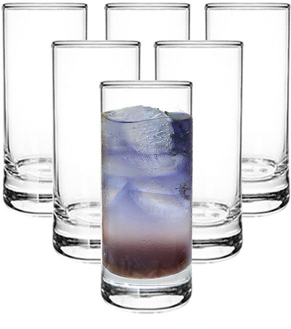 제니스 하이볼 글라스 유리컵 300ml, 6개, 투명