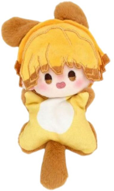 귀멸의 칼날 귀칼 인형 무리치로인형 날다람쥐 빈백 파우치 귀칼룩업, 1개, 젠이츠, 10cm