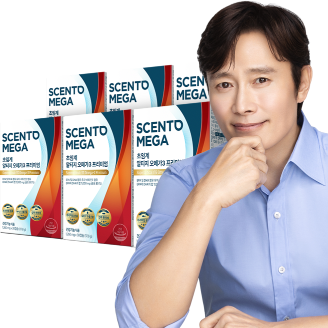 센토메가 초임계 알티지 오메가3 프리미엄 고순도 EPA DHA 혈행 눈건강 흡수율 좋은 오메가3, 6박스, 30정