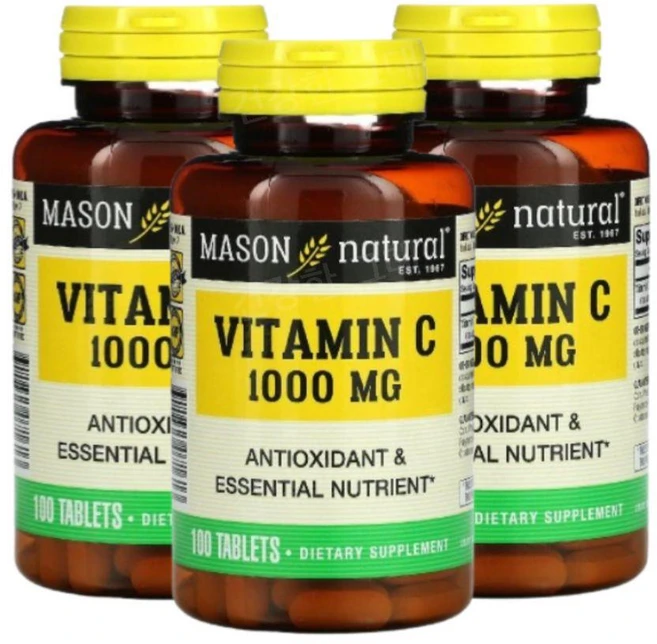 메이슨내추럴 비타민C 씨 1000mg 100정 3개 바이타민 VitaminC - 쿠팡