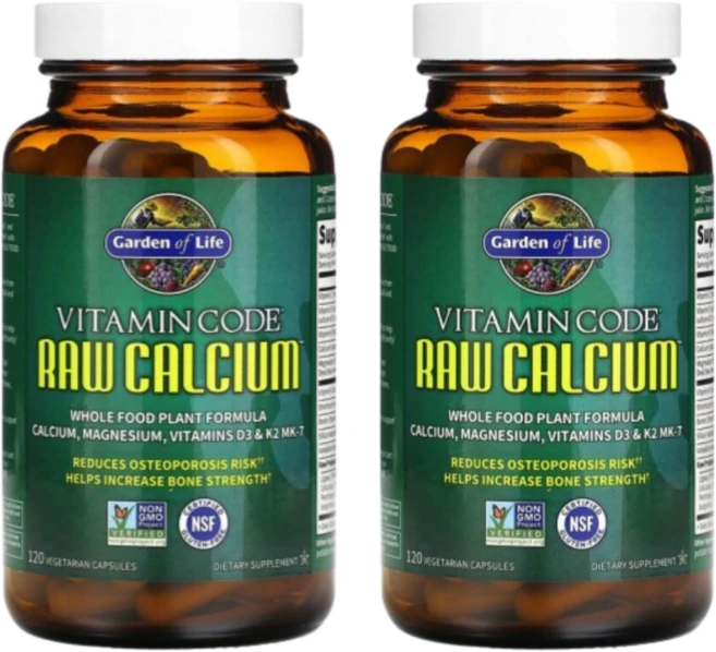 가든오브라이프 비타민 CODE RAW 칼슘 Ca 대용량 veggie caps mineral, 2개, 120정 - 쿠팡