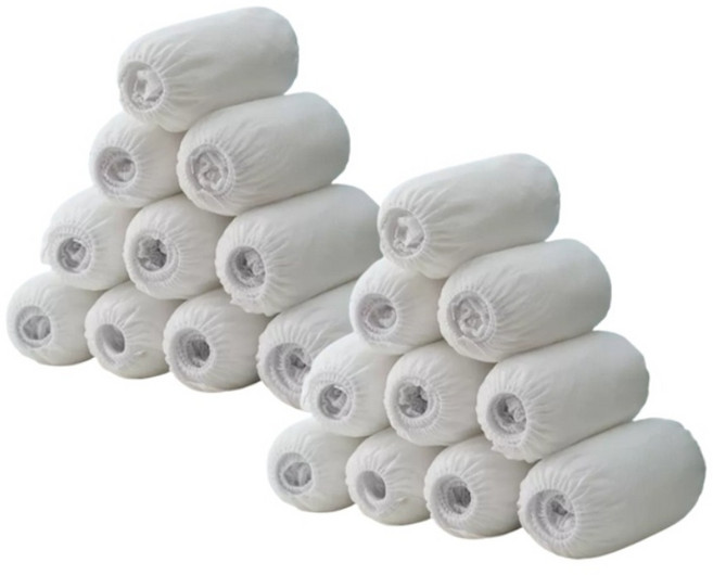 바이리모 일회용 부직포 덧신 고급형 두꺼운 신발 커버 400g 200매 100켤레, 화이트, 1개