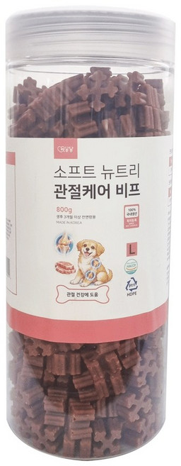 펫봉봉 소프트 뉴트리 3종 강아지 영양 간식 관절 장 올인원 컨디션 케어 대용량, 1개, 800g, 관절케어 비프(L)