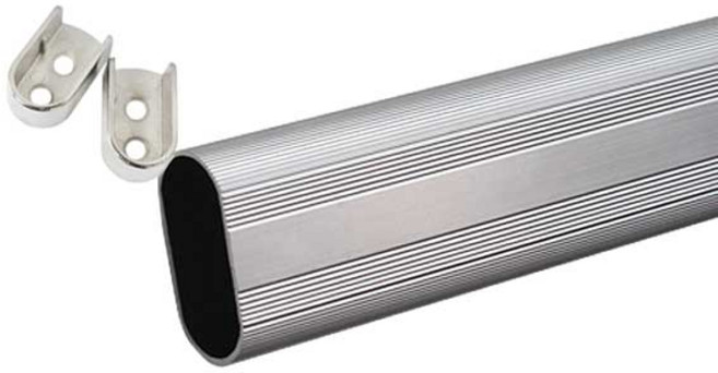 타원봉 소켓 세트판매 장농 옷걸이봉 파이프 맞춤절단, 타원옷걸이봉1000mm이하 + 타원소켓(2개), 1개