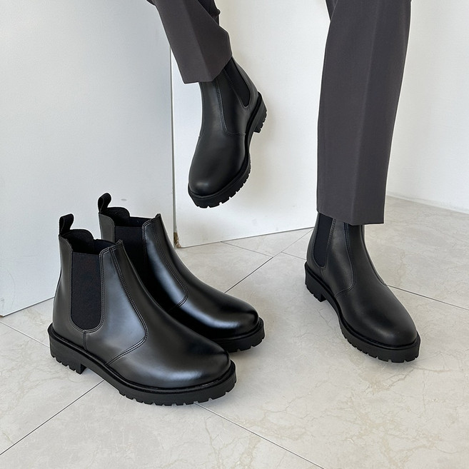 남자 7cm 키높이 티안나는 첼시부츠 고탄력 쿠션 발편한 첼시 앵클부츠